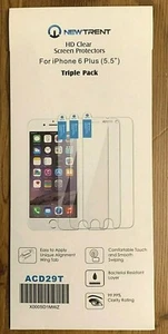 New Trent HD Clear Screen Protectors 3-pack for Apple iPhone 6 Plus 6S Plus - Picture 1 of 2