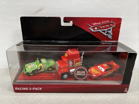 Disney Pixar Cars 3 Diecast Racing 3-Pack Lightning McQueen, Mack, Chick Hicks Cover