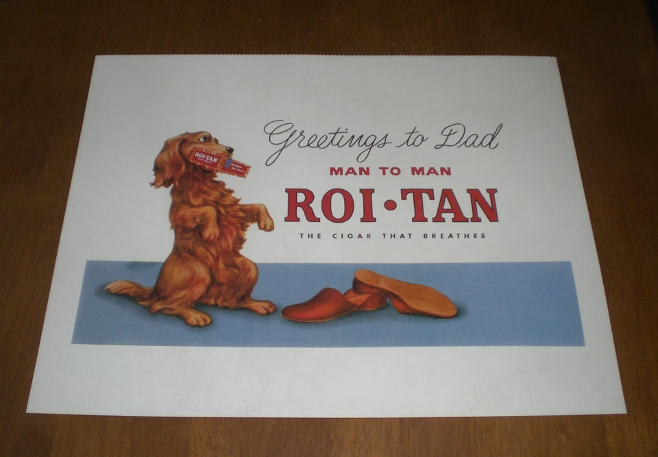 ROI TAN CIGARS MAN TO MAN CIGAR BOX INNER LABEL ART 11x14 PRINT            - Image 1 of 1