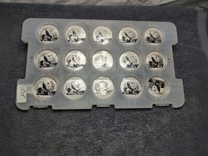 2016 - Chinese Silver Panda - 15 Count Proof - 999 Fine - 10 Yuan - 30g Coin Set - Picture 1 of 8