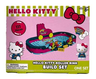 Hello Kitty Roller Rink Build Set 111-Pieces Building Blocks w/Figure NIB NEW - Image 1 of 3