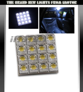 Hi Power 16 LED BA9S/194/168/T10 Adapter Dome Map Trunk Courtesy Lights White - Picture 1 of 1