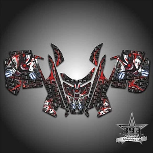 2010 - 2015 Polaris Pro RMK - Calcomanía Rush Pegatina Envoltura Gráficos Evil Joker Rojo - Imagen 1 de 1