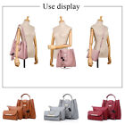 3pcs/Set PU Leather Women Handbag Messanger Bag Purse Wallet Tote Shoulder Bag