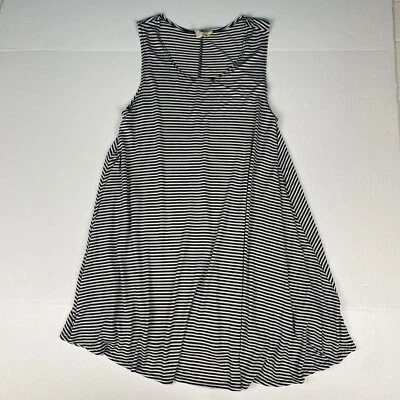 Vestido mediano para mujer Poetry negro blanco skater cambio sin mangas rayón spandex Foto 1 de 4