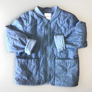 Cat & Jack Girls JACKET - Quilted - Blue - Fall Coat w/ zipper - Size XS 4/5 - Picture 1 of 9