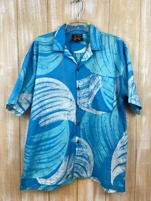 Camisa De Colección CARIBELLE BATIK Tropical Turquesa Algodón St. Kitts Para Hombre Mediana Foto 1 de 4