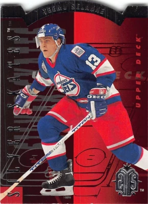 1993-94 SP Hockey Teemu Selanne Silver Skates Die-Cut #R2 NM WINNIPEG JETS - Image 1 of 2