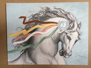 ELIZABETH JANOTA - 1983 - UNITED NATIONS WFUNA ART GRAPHIC ( HORSE ) - Bild 1 von 5
