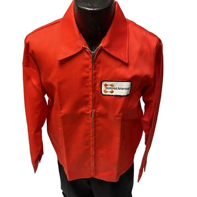 NOS Vtg 50’s K Brand Orange COMINCO AMERICAN Work Uniform 50/50 Delivery Jacket - Image 1 of 4