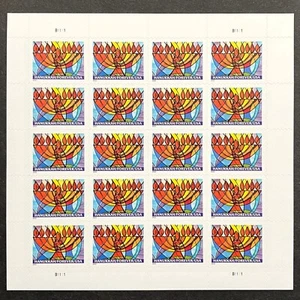 USA 2022 Stamps MNH Forever Hanukkah Plate Block Sheet of 20 US Self-adhesive . - Picture 1 of 4