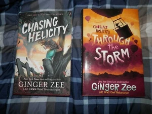 Lot Of 2 Ginger Zee Books Hardcover Chasing Helicity And Through The Storm - Bild 1 von 6