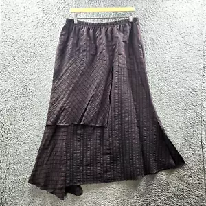 TS Taking Shape Womens A-line Midi Skirt Plus Size 16 Brown Black Textured - Picture 1 of 13