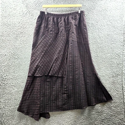 TS Taking Shape Womens A-line Midi Skirt Plus Size 16 Brown Black Textured - Image 1 of 4