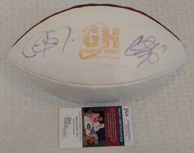 Chad Henne John Gilmore Autografiado Firmado Wilson Promo Fútbol JSA NFL Chiefs Foto 1 de 2