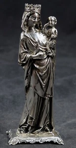 SILBER MADONNA GOTISCH MIT JESUSKIND HANAU NERESHEIMER PUNZE 800 er UM 1880 - Picture 1 of 11