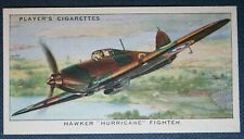 HAWKER HURRICANE    RAF Fighter  Vintage Colour Card  CAT M