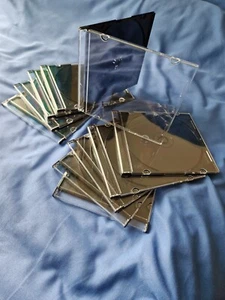 10x JEWEL CASES FOR A CD OR DVD –BLACK TRAY – 5MM SPINE (approx.)b - Afbeelding 1 van 3