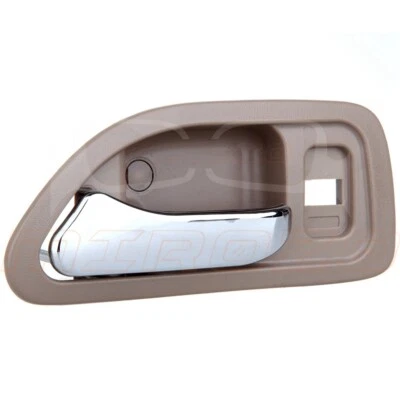 1x Door Handle for 1994-1997 Honda Accord Chrome Beige Interior Front Left Side - Imagem 1 de 4