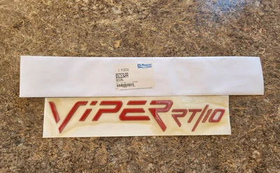 Nuevo de Lote Original Dodge Viper RT/10 Capó Emblema Calcomanía ROJA 0GC53WRR Foto 1 de 4