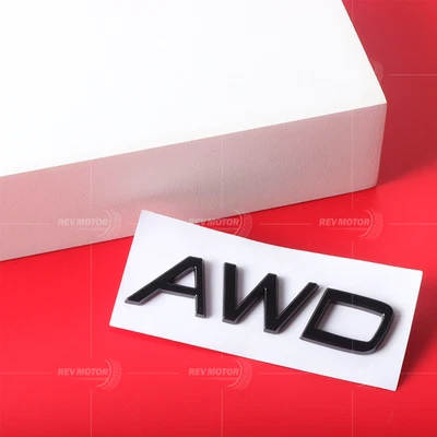 For Volvo AWD Rear Trunk Lid Letter Badge Nameplate Emblem Sport Gloss Black Foto 1 de 3