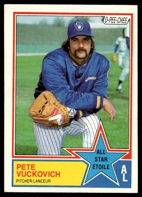 1983 O-Pee-Chee Pete Vuckovich Milwaukee Brewers #394 - Image 1 of 2