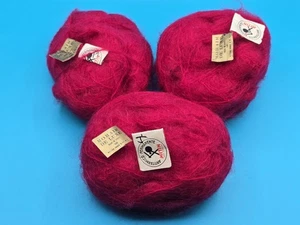 Mohair Deluxe Italia 85 yardas cada una 255 yardas lote total de 3 Mitin rosa rojo fusión - Imagen 1 de 5