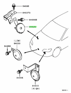 Genuine Horn For: Mitsubishi Lancer Evo 7 8 9 CT9A - Picture 1 of 1