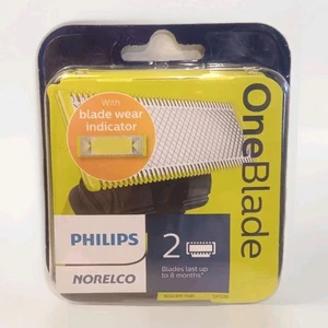 Philips Norelco OneBlade Shaving Replacement Cartridges 2 Blades/Heads QP220/80 - Picture 1 of 4