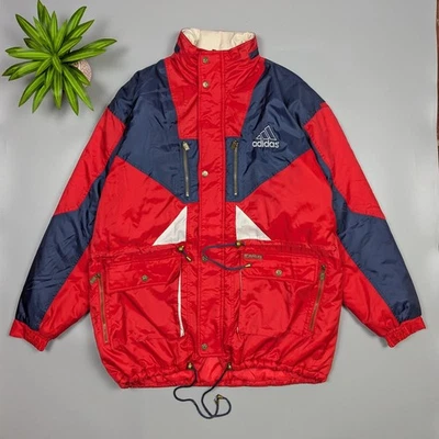 Adidas Hardware Vintage Ski Jacket/Coat Red Navy XXL 80s Tech Outdoor Retro - Image 1 of 4
