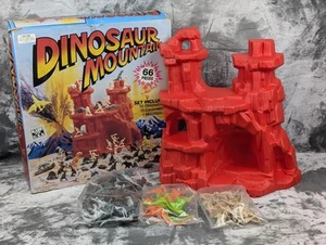 Tim Mee Toys Dinosaur Mountain Playset Box Sealed Figures Cavemen USA 5745 - Picture 1 of 22