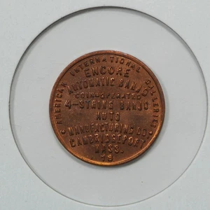 Encore Automatic 4-String Banjo Cambridgeport MA US Bicentennial Token - Picture 1 of 2