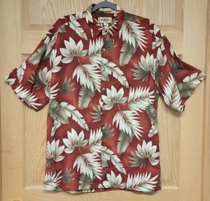 Campa Moda Mens Hawaiian Shirt Size Large Aloha Island Resortwear Vacation Beach - Picture 1 of 3