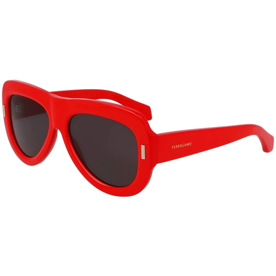 Gafas de sol para mujer Salvatore Ferragamo marco de aviador de plástico rojo SF2029SE 600 Foto 1 de 1