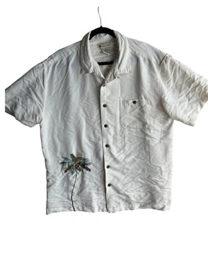 Camisa Havana Jack's Café Para Hombre Vintage Palma Bordada Off White Talla XXL Foto 1 de 4