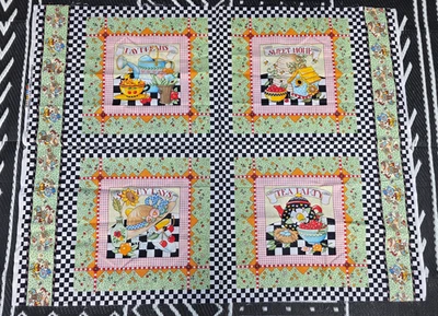 Vintage 1994 At Home with Mary Engelbreit Cranston Cotton Fabric Panel 35" x 45" - Image 1 of 4