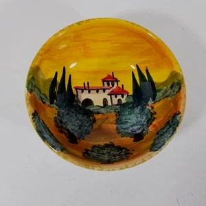 Atica Siena Martini Marisa Hand Painted Pottery Bowl Southwest Signed - Picture 1 of 5