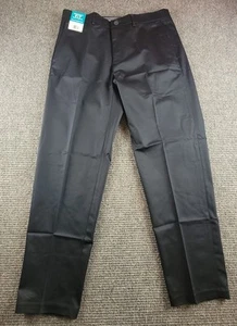 Haggar Men's Premium Perfect Fit Waistband No Iron Dress Pants 32X30 Black NWT  - Picture 1 of 8