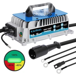 Club Car Charger 48V 18A Smart 1250W Golf Cart Battery Charger 48 Volt, IP67 - Picture 1 of 9