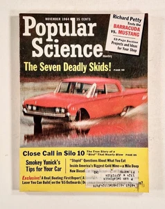 1964 Nov POPULAR SCIENCE Barracuda v Mustang ROAD SKIDS Disney Topiary VON BRAUN - Picture 1 of 7