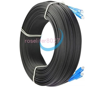 1PC 200M Outdoor SC-SC Duplex FTTH Drop Patch Cord G657 Fiber Optic Cable Jumper - Afbeelding 1 van 1