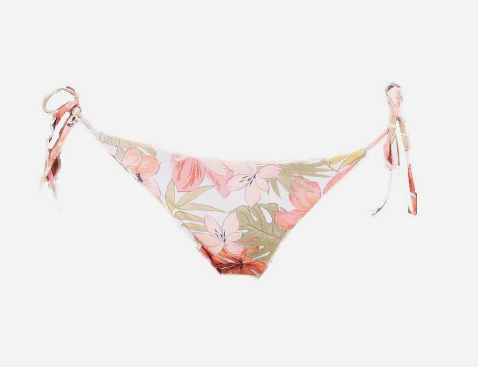Bikini Billabong Para Mujer Blanco Rosa Floral Tropic Parte Inferior Traje de Baño Talla L Foto 1 de 1