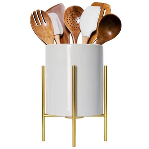 8.8" Utensil Holder,Ceramic Kitchen Utensil Holder for Countertop, Large Cook... - Picture 1 of 5