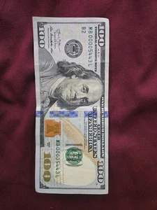 Series 2013 $100 Low Rare Serial Number MB00002405G - Picture 1 of 2
