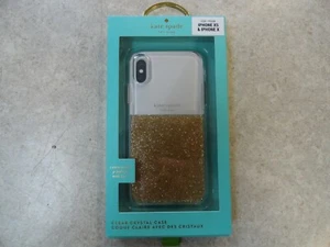 NUEVA Funda Kate Spade Designs Cristal Transparente para iPhone X/XS - Transparente/Dorada - Imagen 1 de 4