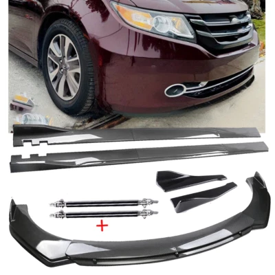 For 11-17 Honda Odyssey Carbon Fiber Front Bumper Lip Spoiler Splitter Body Kits Foto 1 de 4