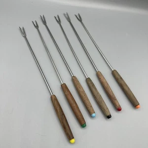 Juego de asas de madera de acero inoxidable vintage de 10,5""/6 Japón - Imagen 1 de 6