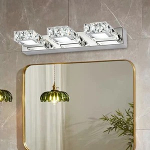 Bathroom Vanity Wall Light Over Mirror Light LED Crystal Wall Sconce Lighting - Picture 1 of 11