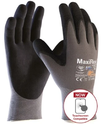 12 Pairs ATG MaxiFlex Ultimate Gloves Nitrile Foam Work Glove Breathable & Light