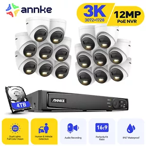 ANNKE 16CH 12MP NVR 5MP POE Security IP Camera System 3K AI Color Night Vision - Picture 1 of 31